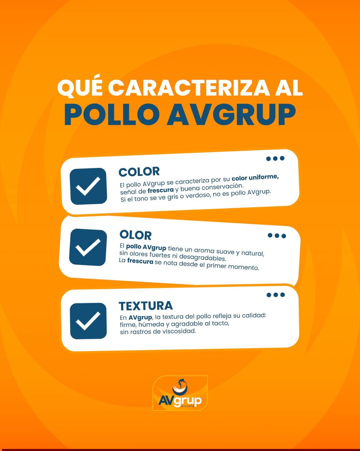 Qué caracteriza al pollo AVgrup